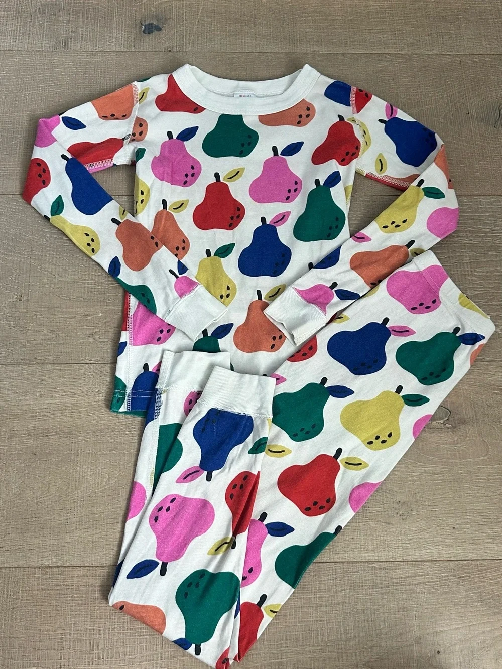 Hanna Andersson White Pear Print Long Sleeve Pajama Set - Multicolor Pears
